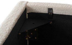 Franciaágy Krém Bouclé Kárpittal. Ágyneműtartóval. 180x200 BRISTOL