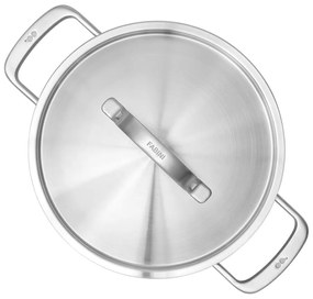 Indukciós tűzhelyhez alkalmas rozsdamentes acél lábas fedővel 4 l Lucca 3.0 – FABINI