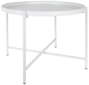 Fehér fém kerek dohányzóasztal ø 50 cm Meseta – Leitmotiv