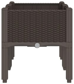 vidaXL barna PP rácsos kerti ültetőláda 80 x 40 x 42 cm