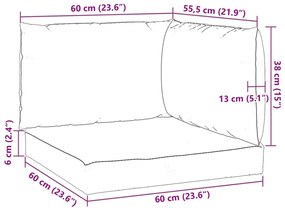 3 db tópszínű szövet raklapkanapé-párna