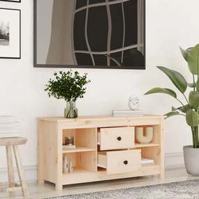 tömör fenyőfa TV-szekrény 103 x 36,5 x 52 cm