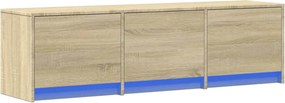 vidaXL TV szekrény leddel fiókkal Sonoma 140 x 34 x 40 cm Faanyag