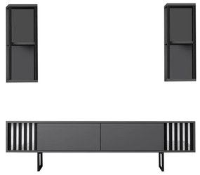 TV szekrény Chrome Line - Anthracite, Black