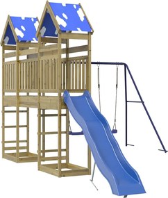 vidaXL impregnált fenyőfa kültéri játszószett