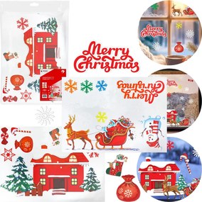 Karácsonyi Matricák Ablak Díszek Karácsony Mikulás Karácsony