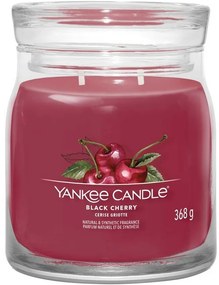Yankee Candle Signature Black Cherry  illatos gyertya közepes üvegben, 368 g
