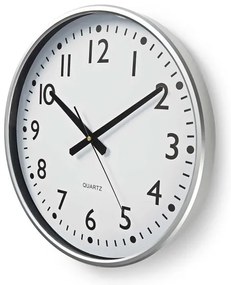 Nedis CLWA016PC38AL - Fali óra, átmérő 38 cm, 1xAA, fehér