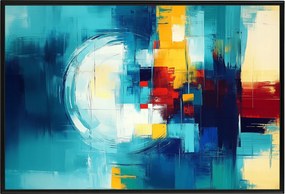 Poszter Keret Alumínium Absztrakt Geometria Kompozíció Kör Színes 60x40