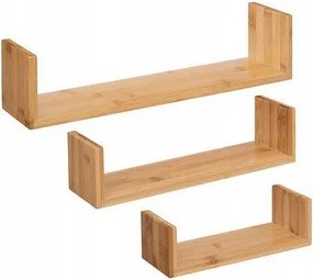 3 db-os fali polc szett Fixy bambusz