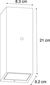 Fali lámpa rozsdabarna 2 fényes GU10 AR70 IP44 világos-sötét érzékelővel - Baleno