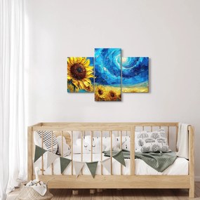 Kép - Festés napraforgó (90x60 cm)