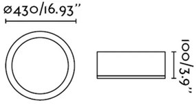 FARO 63399 - Mennyezeti lámpa KAO LED/35W/230V