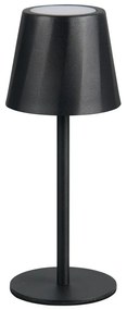Matt fekete LED asztali lĂĄmpa fĂ©m bĂșrĂĄval (magassĂĄg 21 cm) Diaz â Trio