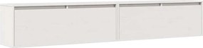 vidaXL 2 darab fehér tömör fenyőfa faliszekrény 100 x 30 x 35 cm