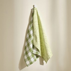 Herbals gyógynövény motívummal díszített pamut törlőkendő konyhai törlőkendő szett