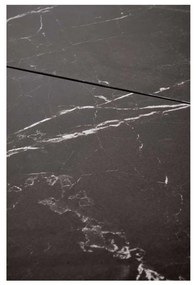 Sterzo étkezőasztal 140-180 x 90 cm, fekete / arany tölgy