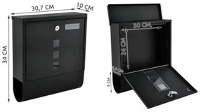 Postaláda 34x30,7 cm fekete