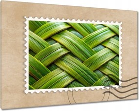 Vászonkép 90x60 Zöld fonott Zöld rattan fonott lemez