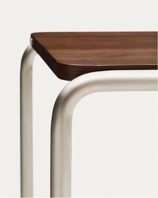 Tárolóasztal diófa dekorral 42x42 cm Tarsel – Kave Home