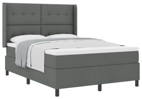 Boxspring Ágy Matrac nélkül Sötétszürke 160x200 cm Szövet