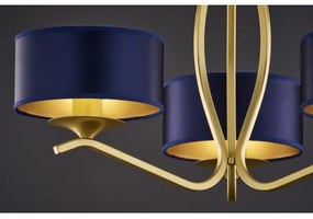 Jupiter 2113 - KASZMIR rúdra szerelhető csillár 3xE27/15W/230V kék/arany