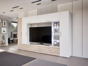 Kaldera szekrénysor (Fehér-Fehér Tölgy) modern