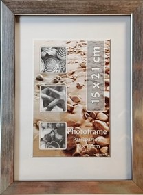 Klasszikus képkeret falra és asztalra, 15x21 cm, ezüst színű, Tytan
