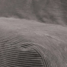 Világosszürke kordbársony babzsákfotel Sofa Tube – SLOWDOWN