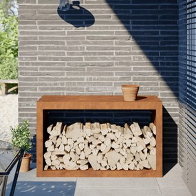 tűzifa állvány 100x40x60 cm időjárásálló acélból
