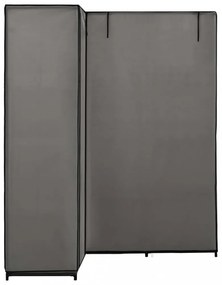 szürke sarokruhásszekrény 130 x 87 x 169 cm