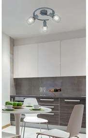 Spotlámpa VIKING 3xE14/40W/230V szürke