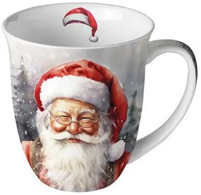 Karácsonyi télapós porcelán bögre Happy Santa