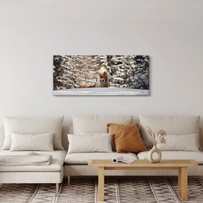 Kép - Ló a téli tájban (120x50 cm)