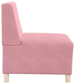 rózsaszín bársony kanapéfotel 55 cm