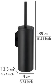WENKO 24289100-WC kefe TURBO-LOC OREA BLACK 9x39,5 cm rozsdamentes acél/fekete