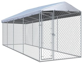 vidaXL kültéri kutyakennel tetővel 760 x 190 x 225 cm