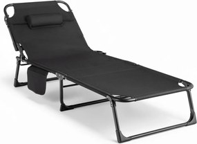 Kerti napozóágy fekete színben – SATURN