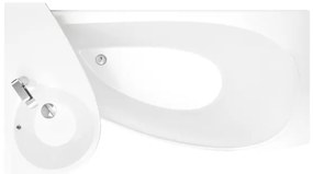 Ravak XJ1P1100000 - Falra szerelhető AVOCADO mosdó 85x45 cm öntött műmárvány/fehér