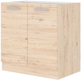 Alsó konyhaszekrény a mosogató alá Bergenia 80 ZL 2F BB (bordeaux tölgy). 1032868