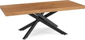 HAMPTON bővíthető asztal 160-240 cm arany tölgy/fekete
