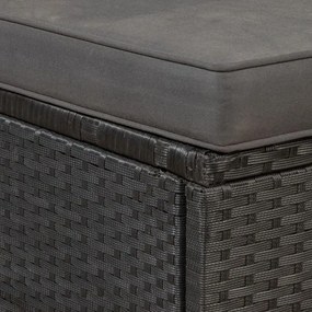 Juskys Nassau kerti rattan bútor szett - sötétszürke