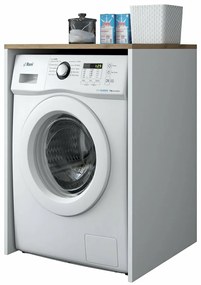 Duma White and Walnut szekrény a mosógép fölé