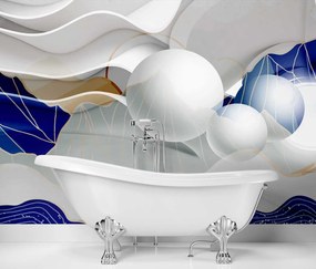 Gario Fotótapéta Absztrakt hullámok és gömbök Anyag: Vlies, Méret: 400 x 280 cm