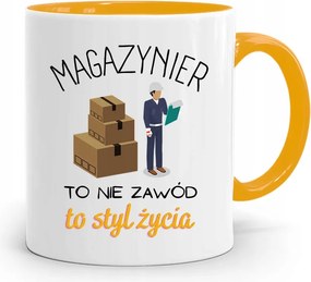 Sárga Bögre Raktárosnak Életmód Ajándék fényképes nyomtatással