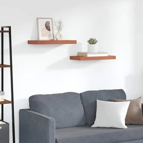 Falpolc Falra szerelhető 2 pcs Piros 50 x 23 x 4 cm Faanyag