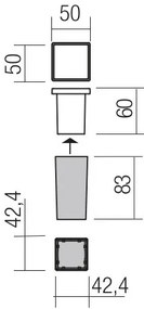 Redo 90040 - LED Kültéri beépíthető lámpa INCAS LED/2,3W/230V IP65