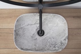 Rea Livia Stone mosdó, 47 x 34 cm, szürke, REA-U3800