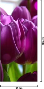 Fotótapéta ajtóra - Tulipánok (95x205cm)