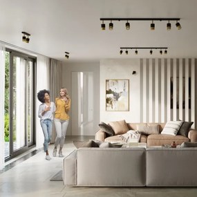 Sollux SL.1070 - Spotlámpa NERO 2xGU10/40W/230V fekete/arany